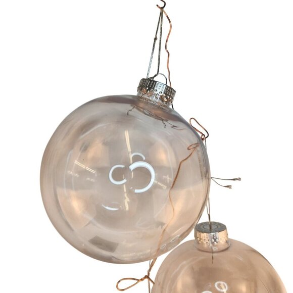 Clear Plastic DIY Ornaments Set Of 3 5-Inch Hanging Decoration Fillable - Picture 3 of 7